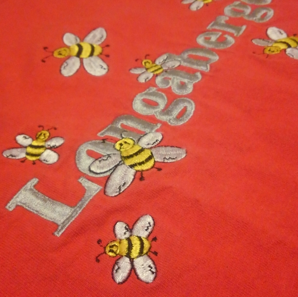 🐝 Longaberger Bees vintage Shirt Embroidered Large Bee Basket 🍯 Honey Picnic - Picture 2 of 12